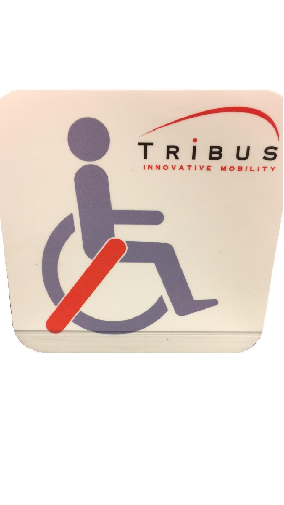 Sticker  "Tribus rolstoel" wit