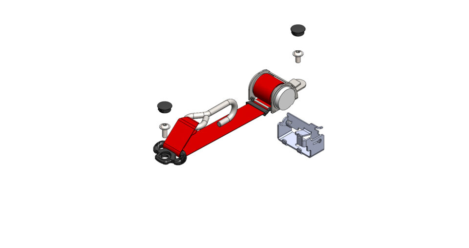 Retractor + mechaniek (voorzijde) TriflexAIR vloer